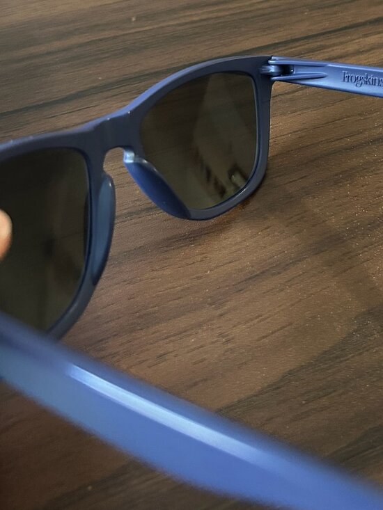 Oakely Frogskins Matte Navy Blue Mirrored Sunglasses | Unisex | Good Condition main image 3